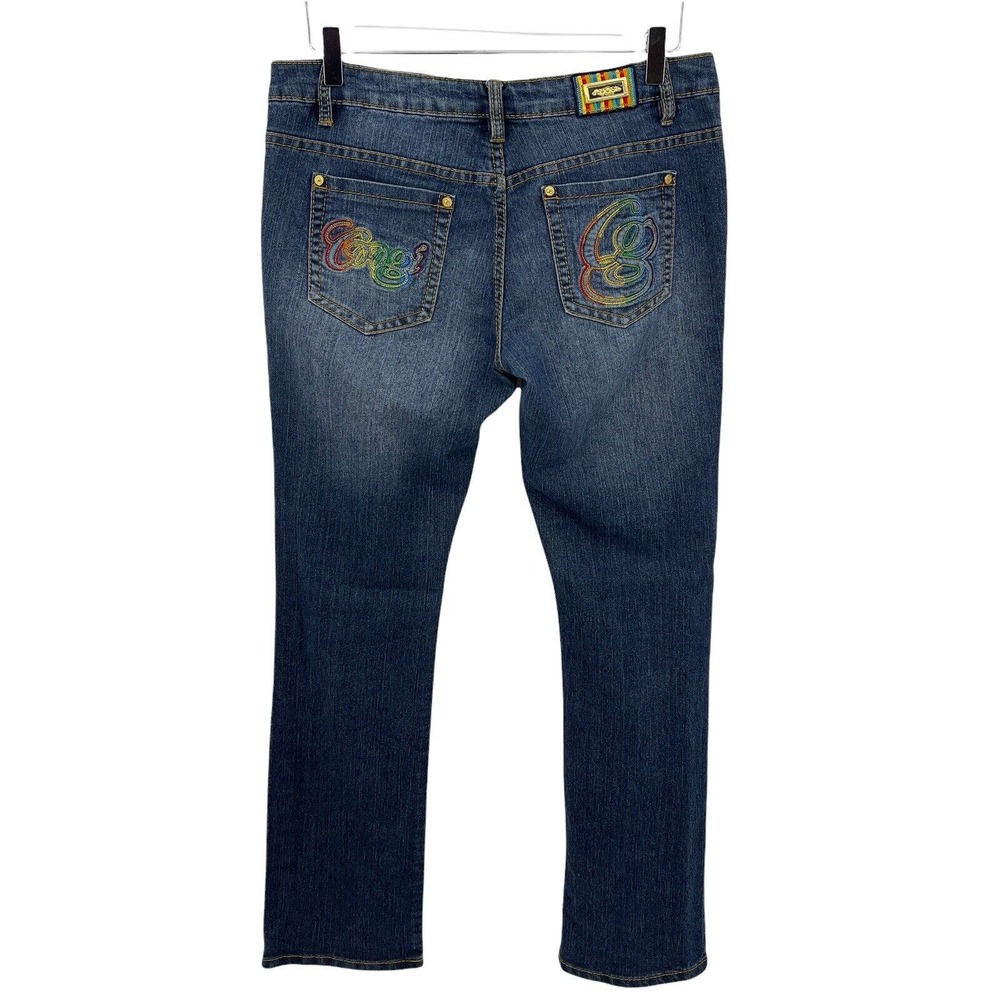 COOGI Dark Wash Straight Leg Embroidered Jeans Women’s Size 9/10 or 32 x 31
